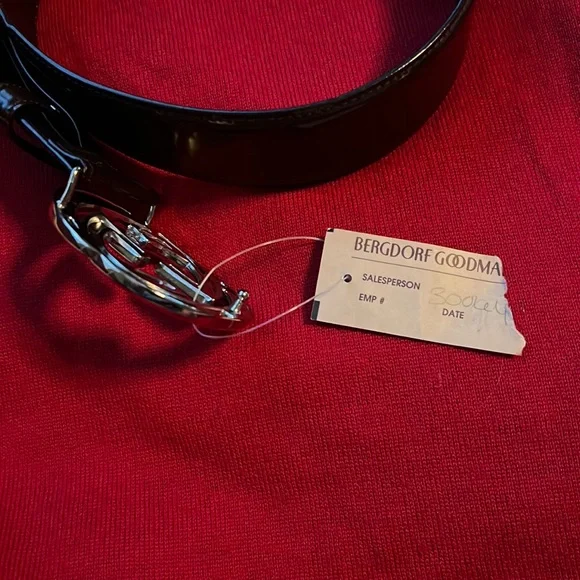 NWT Vintage Gucci Womens Brown Leather Push Lock GG Buckle Belt Size 28 - Picture 3 of 7